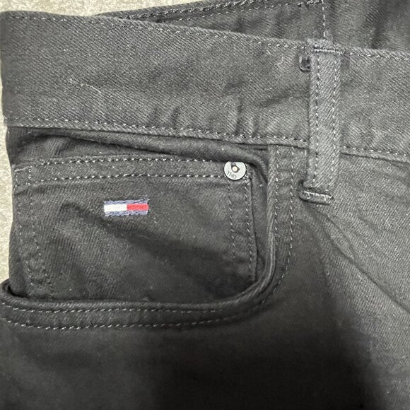 Tommy Hilfiger Slim Fit Straight Leg Jeans Mens Sz 40X32 Black Stretch Denim - Picture 4 of 13
